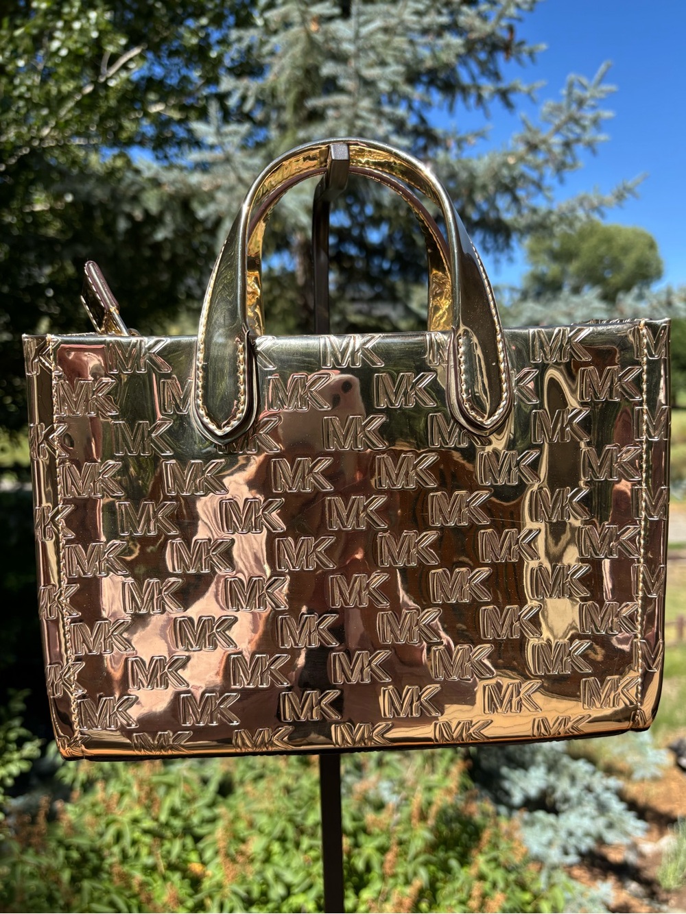 Michael Kors  Gold Embossed MK Tote